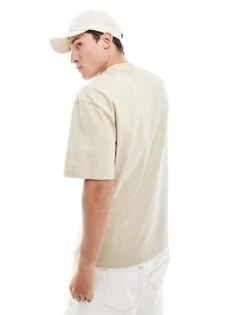 HUGO Red Dapolino Relaxed Fit T-shirt In Beige For Men -Hugoro Store 206765212 4