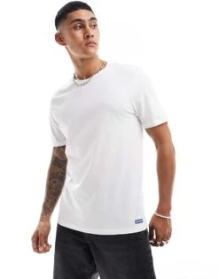 HUGO Blue Naolo 2 Pack T-shirts In White For Men 9 HUGO Blue Naolo 2 Pack T-shirts In White For Men -Hugoro Store 206765280 1 white 1