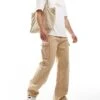 HUGO Red X Les Benjamins Loose Fit Cargo Trousers In Beige For Men