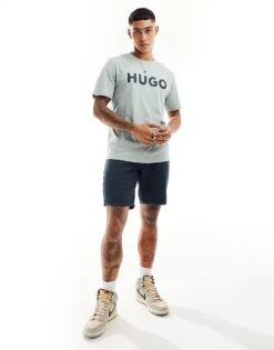 HUGO Red Dulivio T-shirt In Light Blue For Men -Hugoro Store 206765443 2