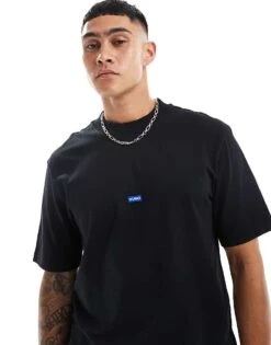 HUGO Blue Nieros T-shirt In Black For Men