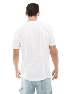 HUGO Red Dikobra T-shirt In White With Red Placement Animal Print For Men -Hugoro Store 206773201 3