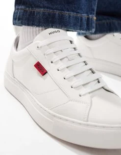 HUGO Red Morrie Tenn Trainers In White For Men -Hugoro Store 206773501 4