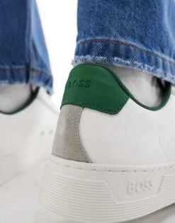 BOSS By Hugo Boss BOSS Rhys Tenn Trainers In White For Men -Hugoro Store 206773650 3