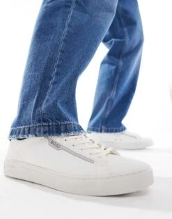 BOSS By Hugo Boss BOSS Rhys Tenn Trainers In White For Men -Hugoro Store 206773650 5