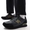 BOSS By Hugo Boss BOSS Parkour Runner Trainers In Black And Gold For Men