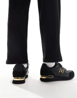 BOSS By Hugo Boss BOSS Parkour Runner Trainers In Black And Gold For Men 8 BOSS By Hugo Boss BOSS Parkour Runner Trainers In Black And Gold For Men -Hugoro Store 206889190 3