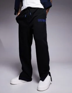 HUGO Blue Nitlogopant Joggers In Black For Men -Hugoro Store 206890381 2