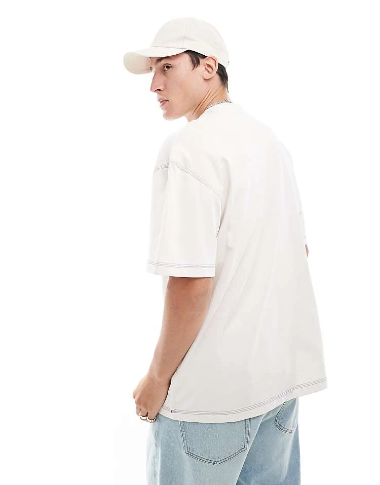 HUGO Blue Nitlogo Oversized T-shirt In White For Men 3 HUGO Blue Nitlogo Oversized T-shirt In White For Men - Image 3