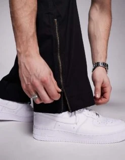 HUGO Blue Glarc Cargo Trousers In Black For Men -Hugoro Store 206890534 4