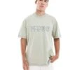 HUGO Blue Nitlogo Oversized T-shirt In Light Green For Men