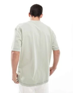 HUGO Blue Nitlogo Oversized T-shirt In Light Green For Men -Hugoro Store 206890607 3