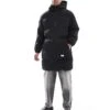 HUGO Blue Brooky Longline Puffer Jacket In Black For Men