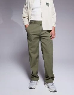 HUGO Blue Dino Casual Trousers In Dark Green For Men