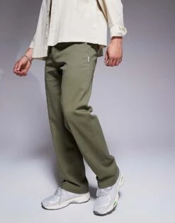 HUGO Blue Dino Casual Trousers In Dark Green For Men -Hugoro Store 206891120 3