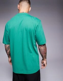 HUGO Blue Nieros Oversized T-shirt In Green For Men -Hugoro Store 206891173 3