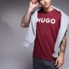 HUGO Red Dulivio T-shirt In Burgundy For Men