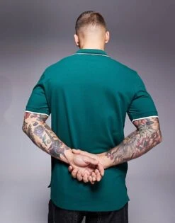 HUGO Red Dinoso Polo Shirt In Forest Green For Men -Hugoro Store 206892214 3