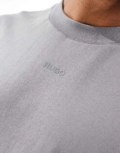 HUGO Red Dapolino T-shirt In Grey For Men -Hugoro Store 206892223 3