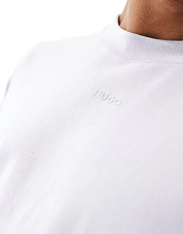 HUGO Red Dapolino T-shirt In Light Purple For Men 2 HUGO Red Dapolino T-shirt In Light Purple For Men - Image 2