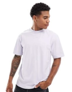 HUGO Red Dapolino T-shirt In Light Purple For Men 7 HUGO Red Dapolino T-shirt In Light Purple For Men -Hugoro Store 206892239 3