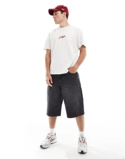 HUGO Red Diogotee T-shirt In White With Central Logo Print For Men -Hugoro Store 206892257 3