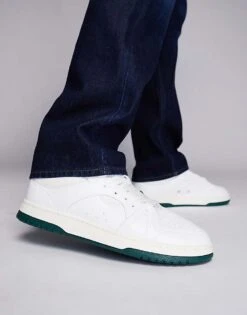 HUGO Red Hadrian Tenn Trainers In White And Green For Men -Hugoro Store 206892296 1 white 1