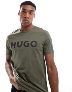 HUGO Red Dulivio T-shirt In Khaki For Men Green -Hugoro Store 206892316 1 green 1