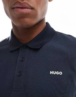 HUGO Red Donos Polo Shirt In Dark Blue For Men -Hugoro Store 206892348 3