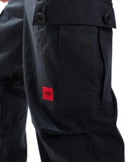HUGO Red Garlo Cargo Trousers In Black For Men 10 HUGO Red Garlo Cargo Trousers In Black For Men -Hugoro Store 206892436 5