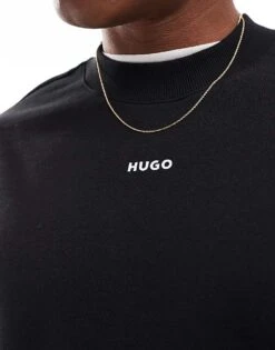 HUGO Red Dapocrew Sweatshirt In Black For Men -Hugoro Store 206892453 2