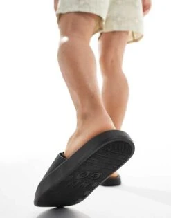 HUGO Red Nil Sliders In Black For Men -Hugoro Store 206892459 3
