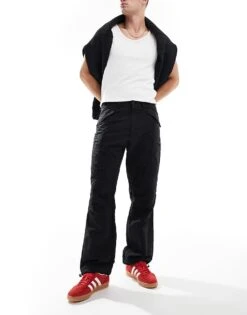 HUGO Red Giaz Cargo Trousers In Black For Men