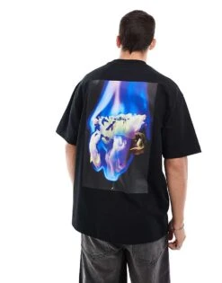 HUGO Red Dflofire T-shirt In Black For Men 9 HUGO Red Dflofire T-shirt In Black For Men -Hugoro Store 206892518 1 black 1