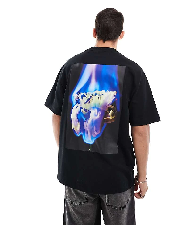 HUGO Red Dflofire T-shirt In Black For Men 1 HUGO Red Dflofire T-shirt In Black For Men