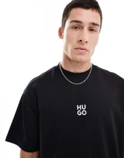 HUGO Red Dflofire T-shirt In Black For Men 7 HUGO Red Dflofire T-shirt In Black For Men -Hugoro Store 206892518 3