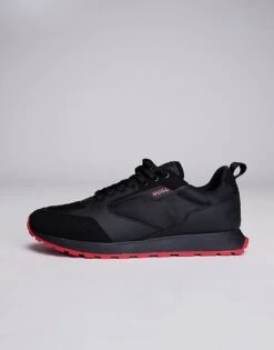 HUGO Red Icelin Runn Trainers In Black And Red For Men -Hugoro Store 206892519 2