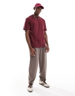 HUGO Red Dapolino T-shirt In Burgundy For Men -Hugoro Store 206892537 3