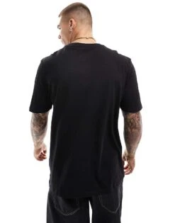 Hugo Red Hugo Dero Small Logo T-shirt In Black - BLACK For Men -Hugoro Store 207065951 4