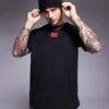 Hugo Red Hugo Diragolino Box Logo Tshirt In Black - BLACK For Men