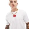 Hugo Red Hugo Diragolino Box Logo Tshirt In White - WHITE For Men