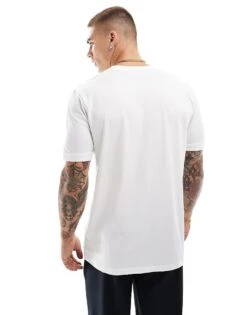 Hugo Red Hugo Diragolino Box Logo Tshirt In White - WHITE For Men 8 Hugo Red Hugo Diragolino Box Logo Tshirt In White - WHITE For Men -Hugoro Store 207066048 4