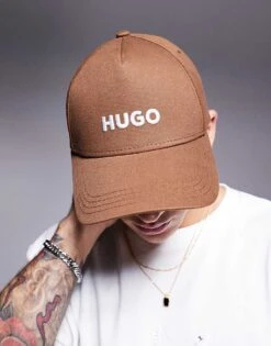 HUGO Red Jude Baseball Cap In Brown For Men