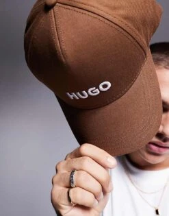 HUGO Red Jude Baseball Cap In Brown For Men -Hugoro Store 207233639 3