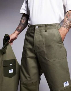 HUGO BLUE Gorka Co-ord Trousers In Green For Men Open Green -Hugoro Store 207342885 2