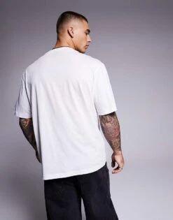 HUGO BLUE Hotdog Print T-shirt In White For Men -Hugoro Store 207342998 3