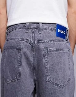 HUGO BLUE Mason Baggy Fit Jeans In Grey With Front Seam For Men Medium Grey -Hugoro Store 207343015 4
