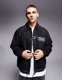 HUGO BLUE Bujo Collared Jacket In Black For Men