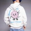 HUGO BLUE Namiko Hoodie With Donut Print In Off White For Men Open White