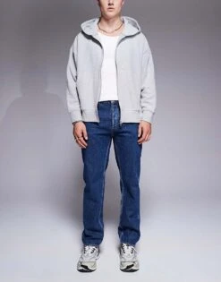 HUGO BLUE Jonah Straight Fit Jeans In Mid Blue For Men Medium Blue -Hugoro Store 207343110 1 mediumblue 1